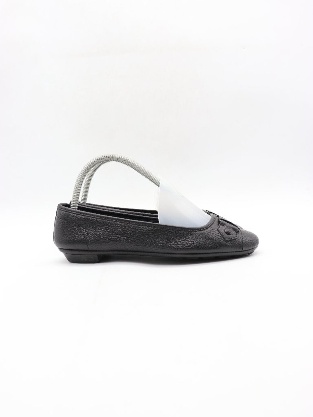 Louis Vuitton Ballets Black Leather Flats Women's Size EU 38 Slip on Shoes
